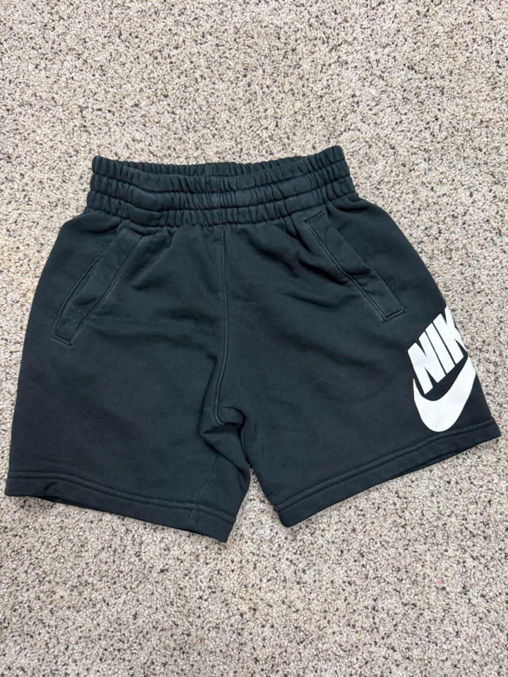 Nike Black Kids Shorts with White Logo